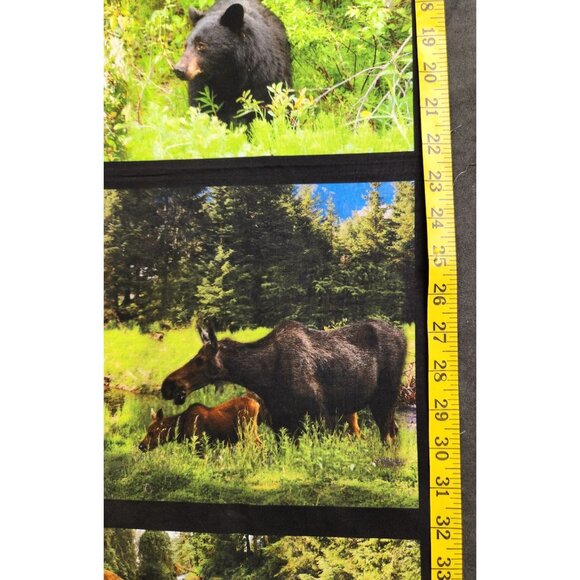 Natures Wonder Scenic Wildlife Fabric Panel 24"x44" By Studio RK For Robert Kauf - Picture 12 of 14